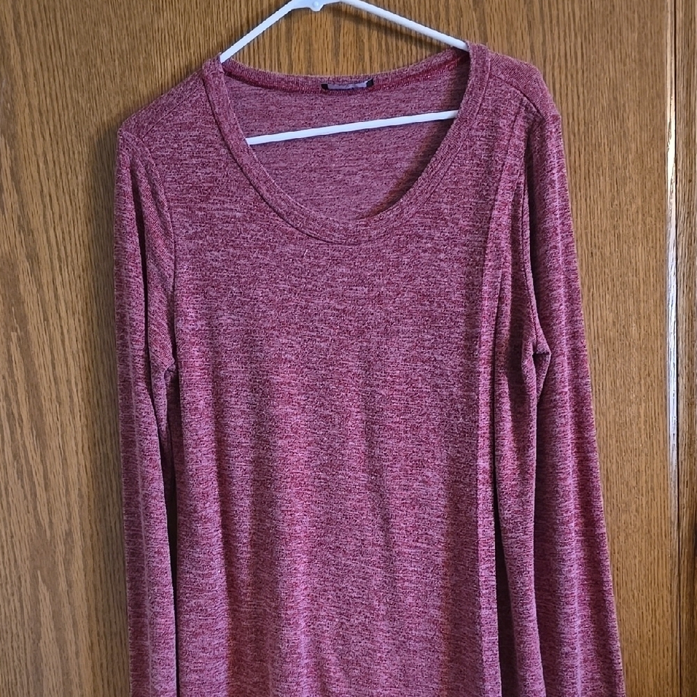 Women's Maroon Long Sleeve Top